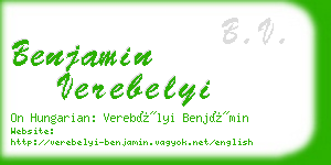 benjamin verebelyi business card